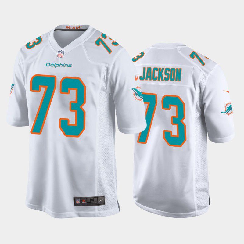 Men Miami Dolphins #73 Austin Jackson Nike White Game NFL Jersey